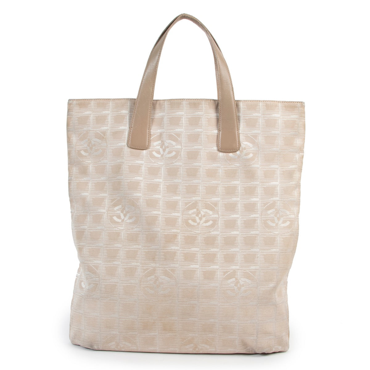 Chanel Beige Nylon Top handle