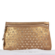 Shop safe online at Labellov in Antwerp this 100% authentic second hand Jimmy Choo Shimmery Gold Clutch