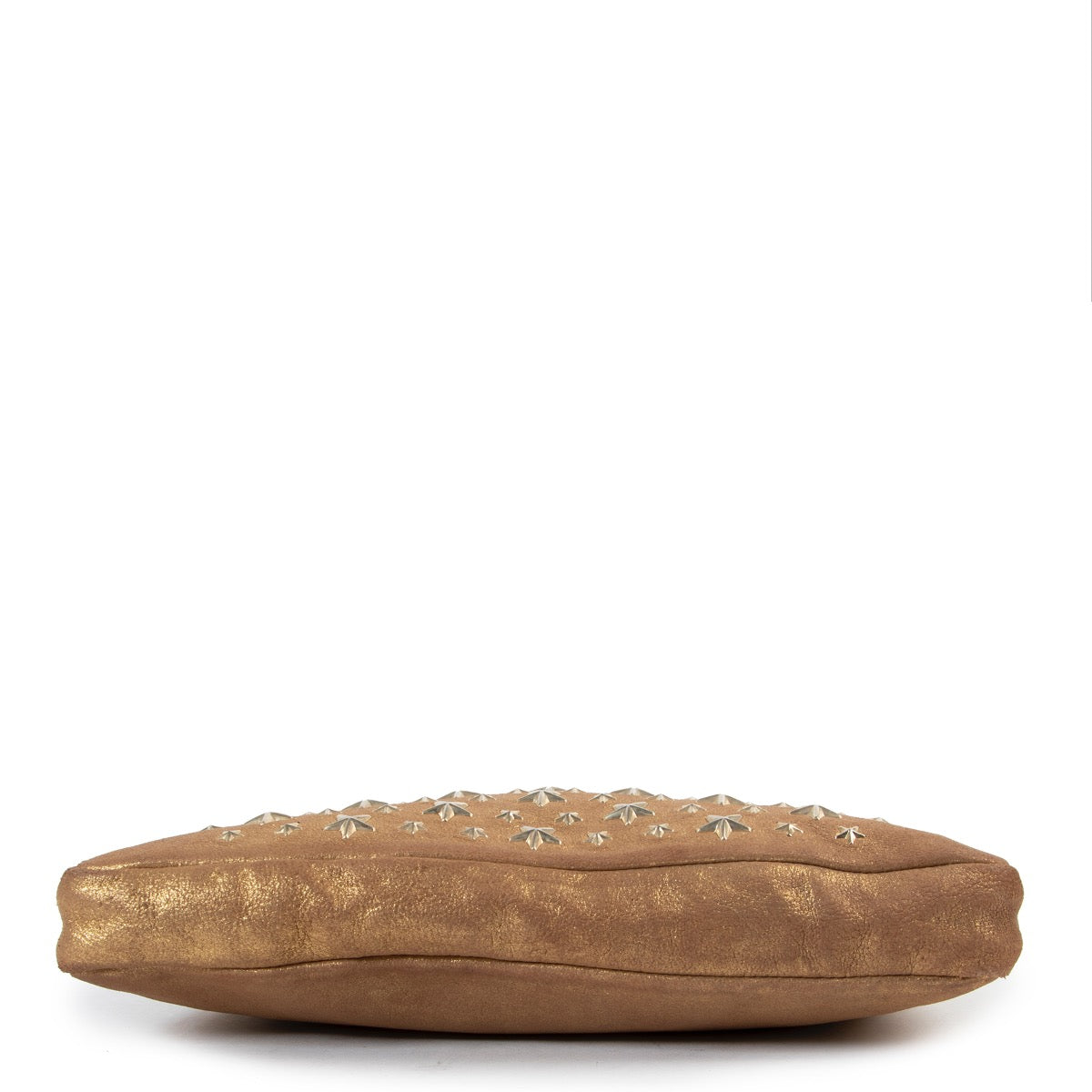 Shop safe online at Labellov in Antwerp this 100% authentic second hand Jimmy Choo Shimmery Gold Clutch