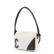 Authentic second-hand vintage Chanel White Cambon Pochette buy online webshop LabelLOV