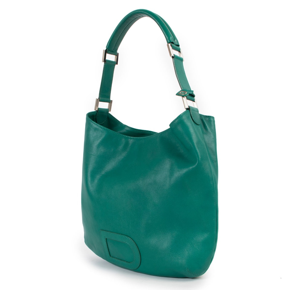 Shop safe online at Labellov in Antwerp this 100% authentic second hand Delvaux Emerald Green Louise PM Shoulder Bag