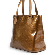 Authentic secondhand Louis Vuitton Brown Vernis Houston Bag designer bags fashion luxury vintage webshop safe secure online shopping