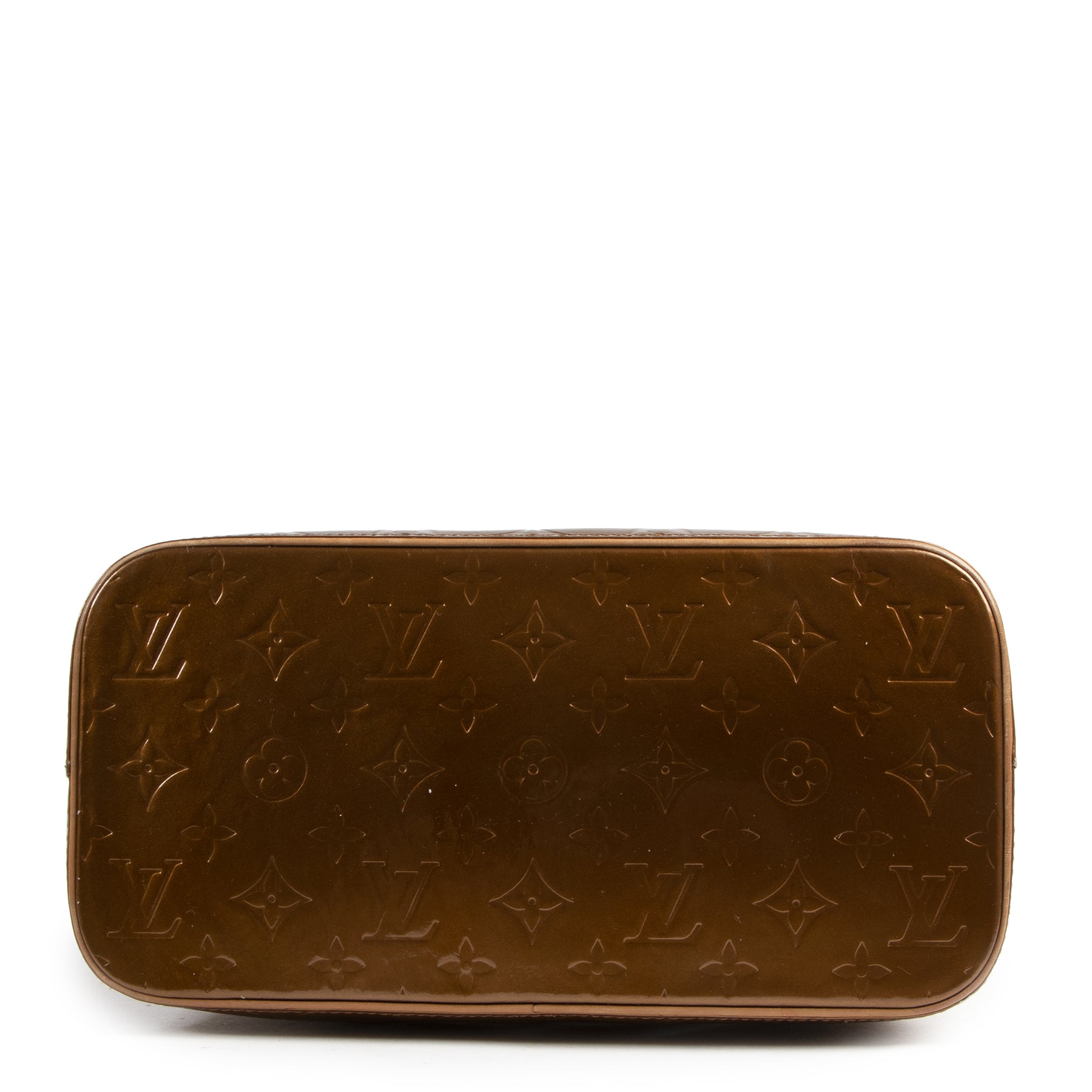 Authentic secondhand Louis Vuitton Brown Vernis Houston Bag designer bags fashion luxury vintage webshop safe secure online shopping