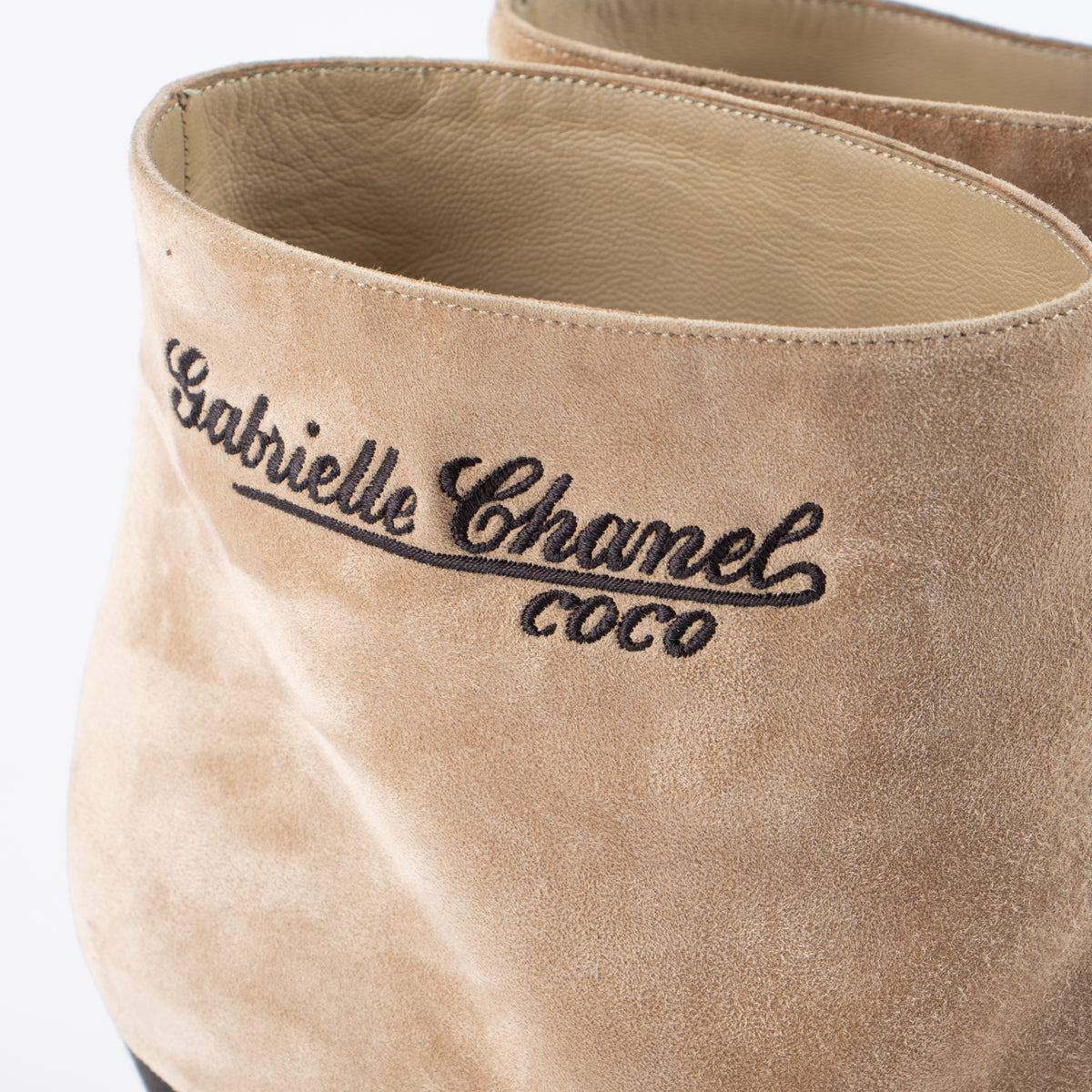 Chanel Taupe Suede Ankle Boots - size 38