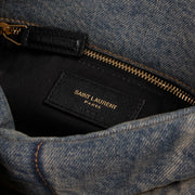 Shop the authentic Saint Laurent Quilted Denim Medium Puffer Bag on Labellov.com