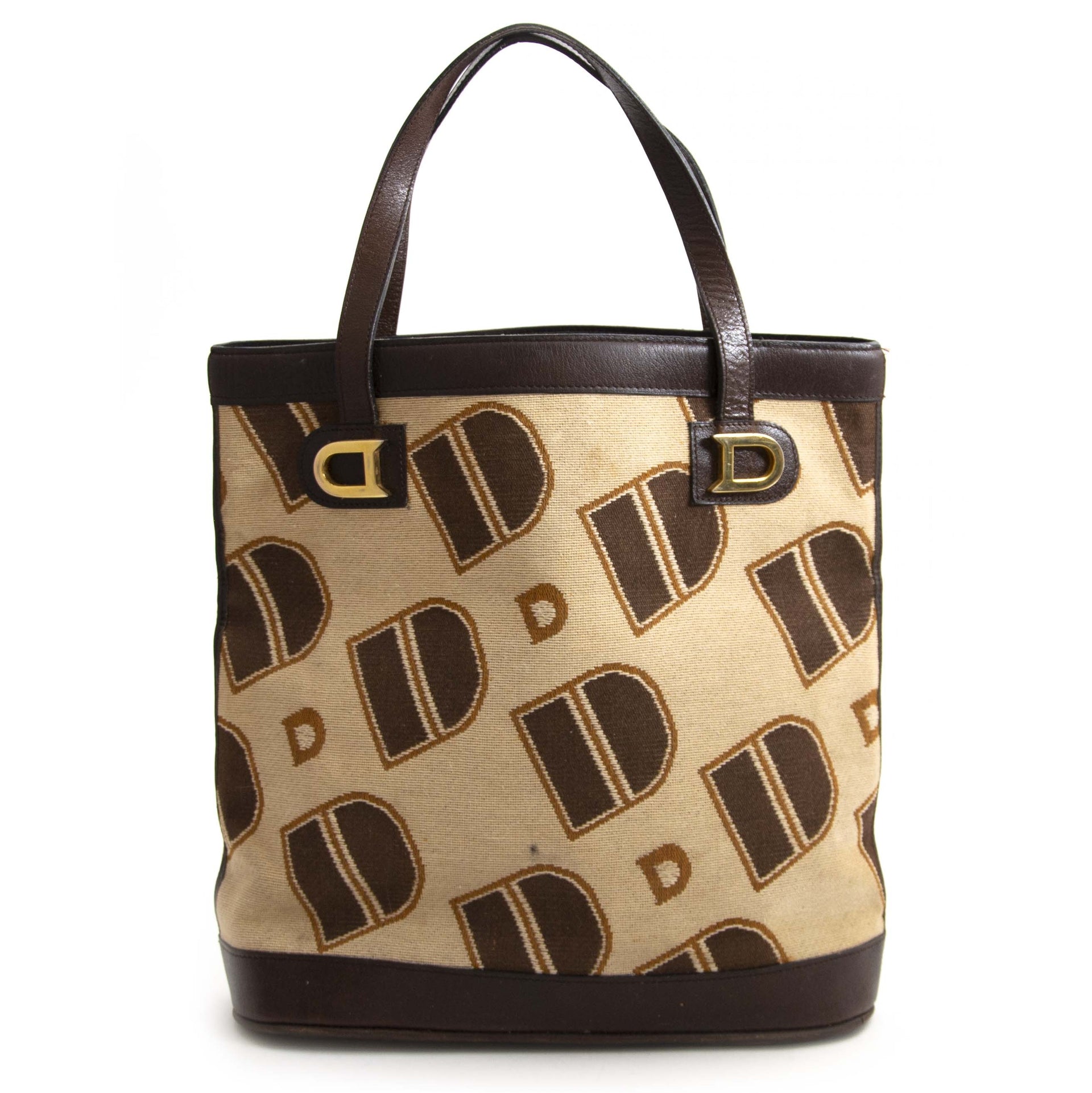 Authentique seconde main vintage Delvaux Monogram Tote Bag chez webshop achète en ligne LabelLOV