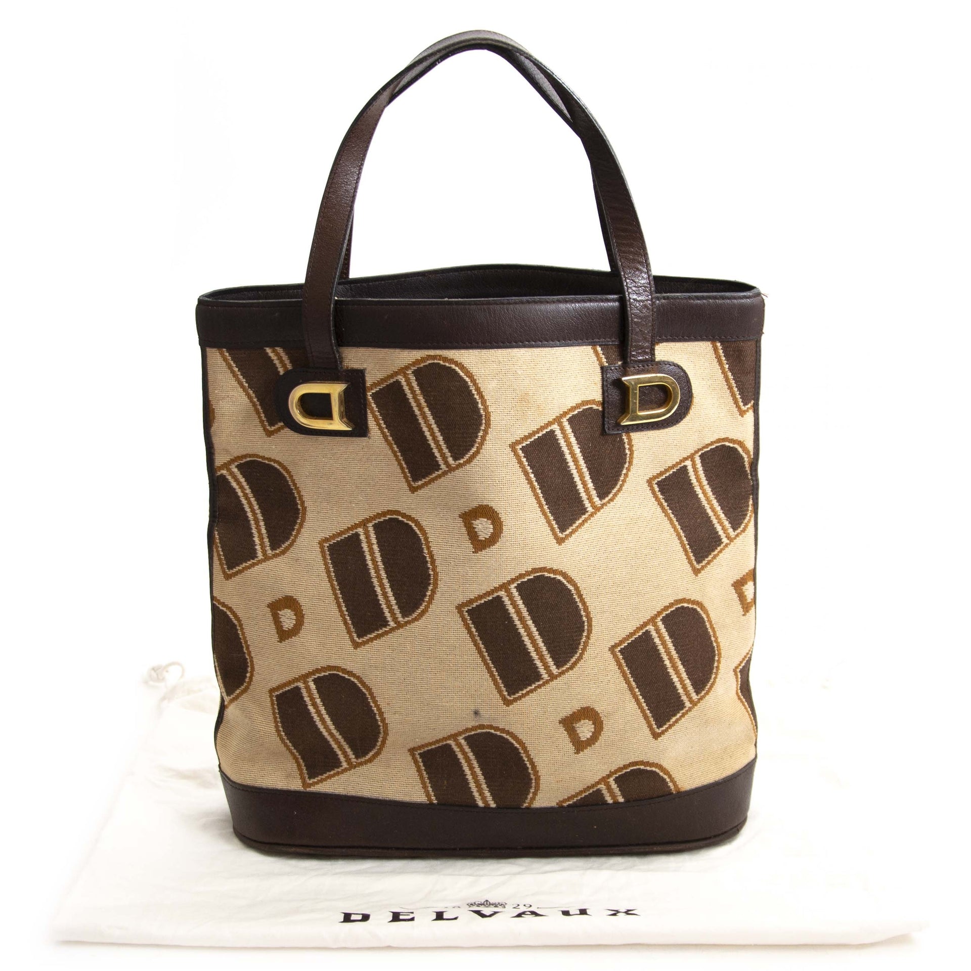 Buy authentic second hand vintage Delvaux Monogram Tote Bag at online webshop LabelLOV