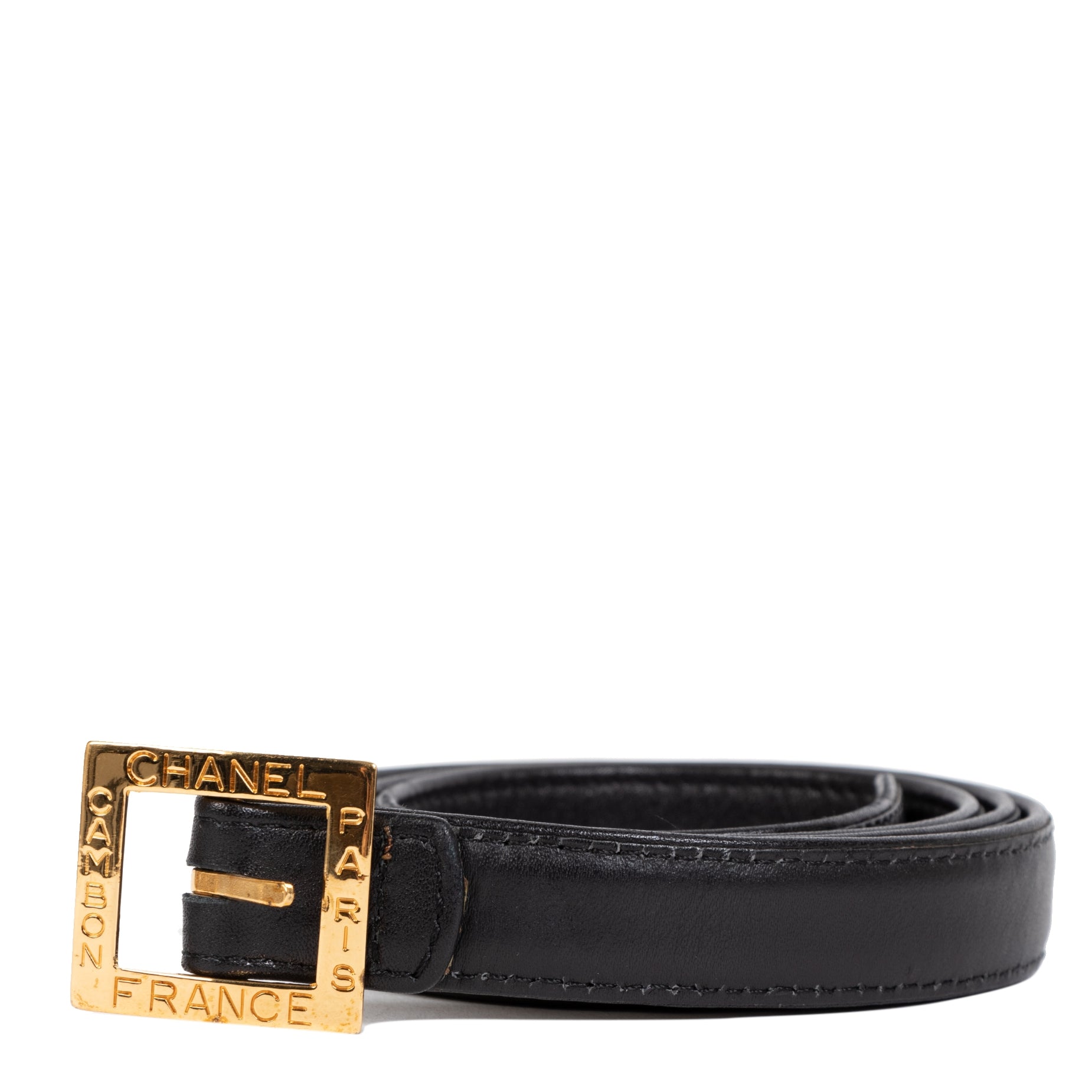 Chanel Black Gold Belt - Size 85 for the best price at Labellov secondhand luxury in Belgium