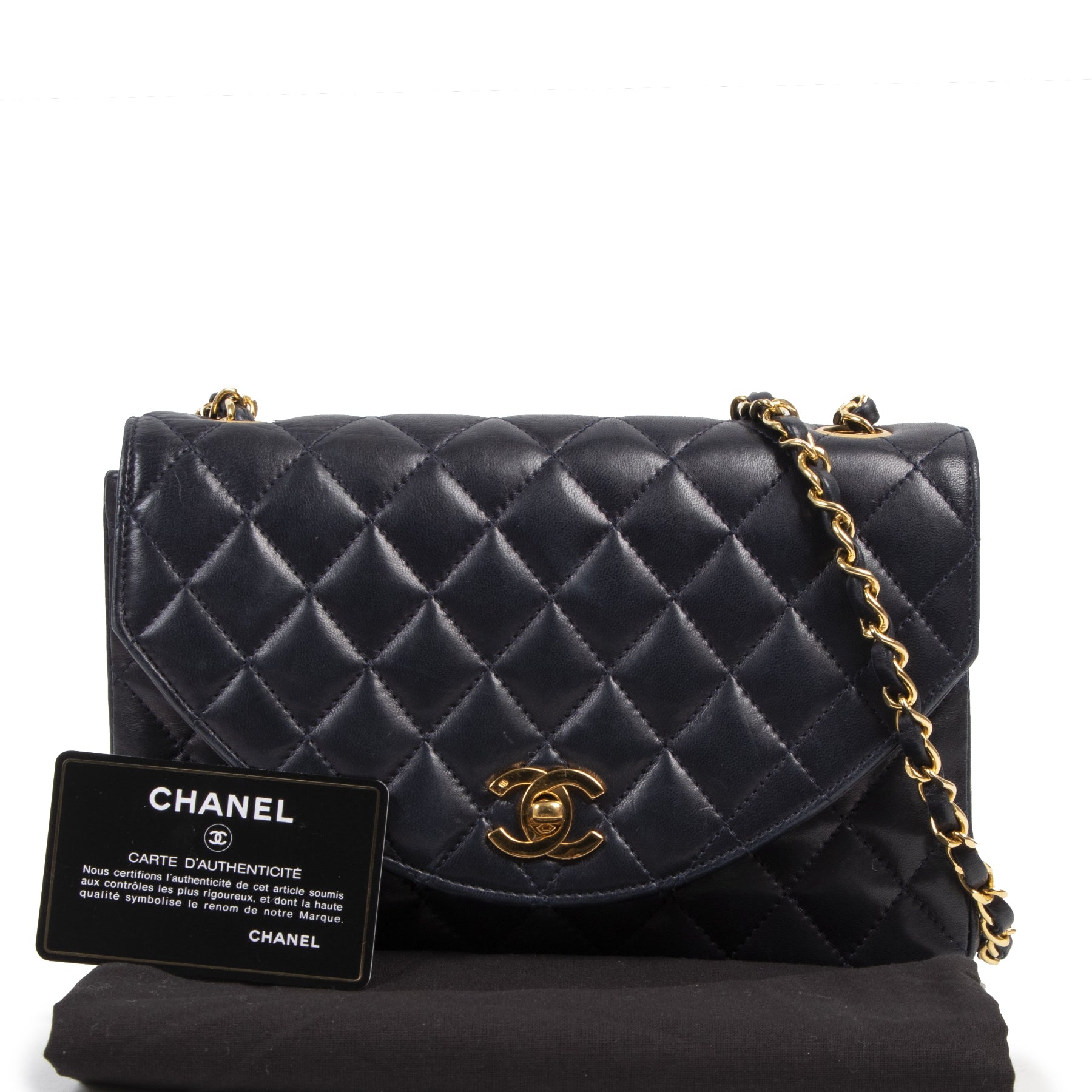 Authentieke Tweedehands Chanel Blue Leather Classic Single Flap Bag juiste prijs veilig online shoppen luxe merken webshop winkelen Antwerpen België mode fashion