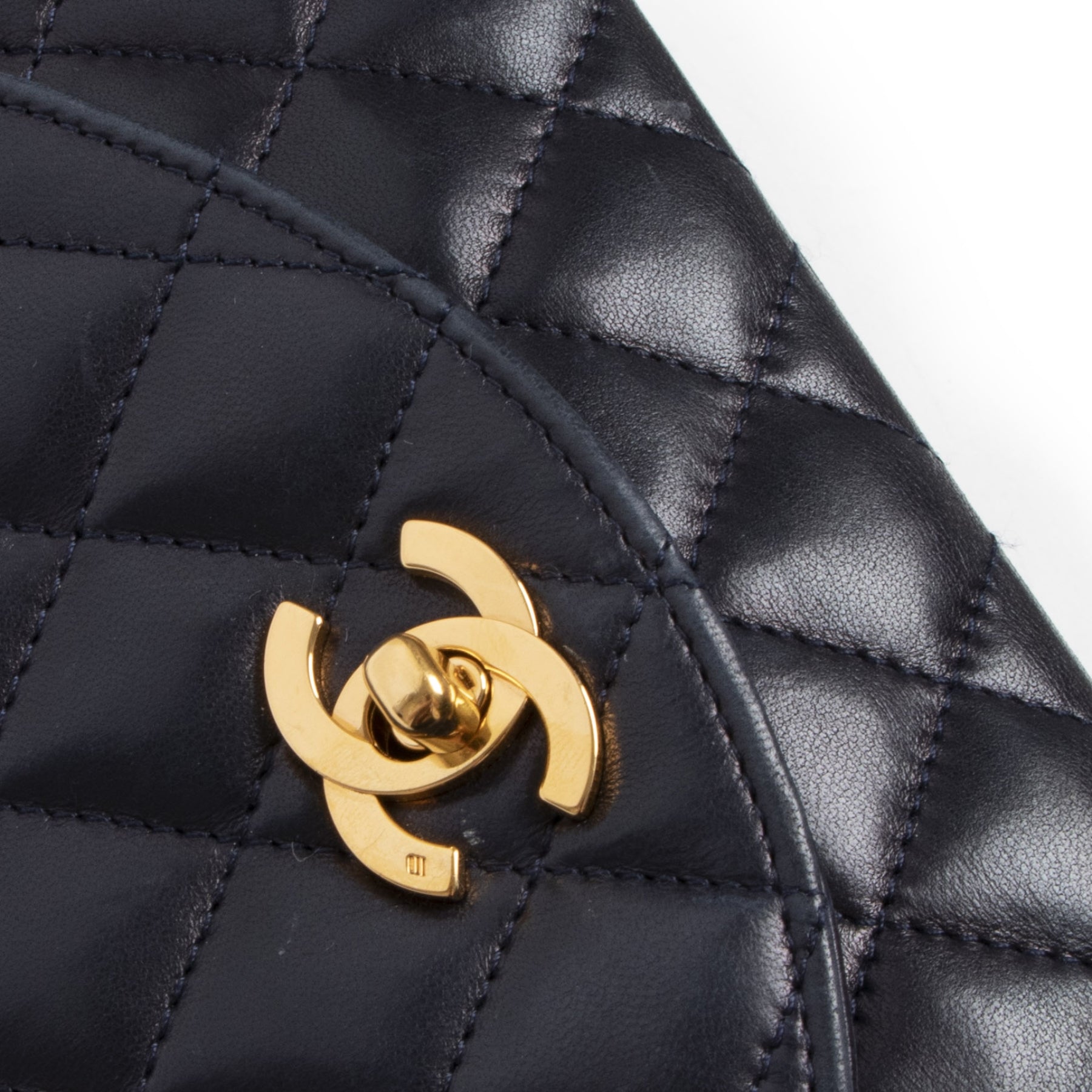 Authentieke Tweedehands Chanel Blue Leather Classic Single Flap Bag juiste prijs veilig online shoppen luxe merken webshop winkelen Antwerpen België mode fashion