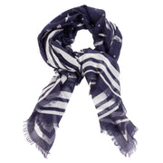 Chanel Blue Polka Dot Airlines Logo Mondal Scarf for sale online at Labellov