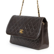 Chanel Vintage Brown Quilted Flap Bag for the best price at Labellov