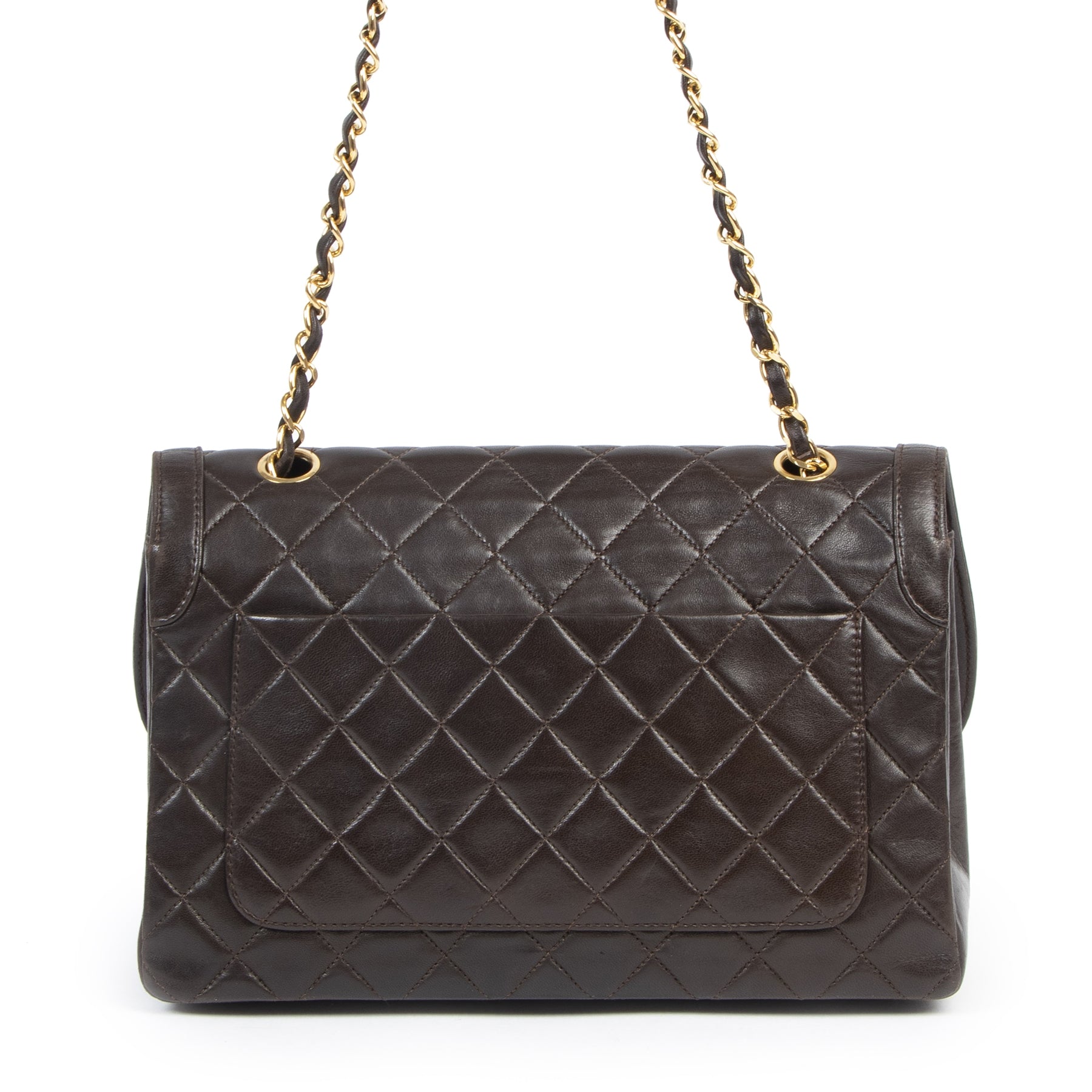 We buy and sell your authentic Chanel Vintage Brown Quilted Flap Bag
