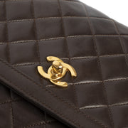 Chanel Vintage Brown Quilted Flap Bag