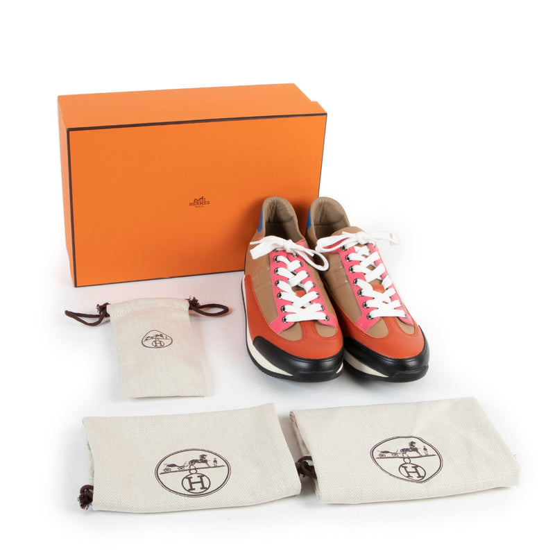 Hermes Multicolor Leather Trial Low Top Sneakers - Size 41 for the best price at Labellov secondhand luxury