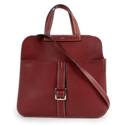 shop online authentic second hand luxury designer Hermès Halzan 31 Rouge H Taurillon Clemence PHW at Labellov