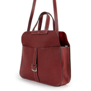 shop online authentic second hand luxury designer Hermès Halzan 31 Rouge H Taurillon Clemence PHW at Labellov