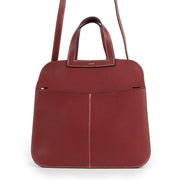 shop online authentic second hand luxury designer Hermès Halzan 31 Rouge H Taurillon Clemence PHW at Labellov