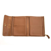 Authentieke tweedehands vintage Delvaux Camel Wallet online webshop LabelLOV