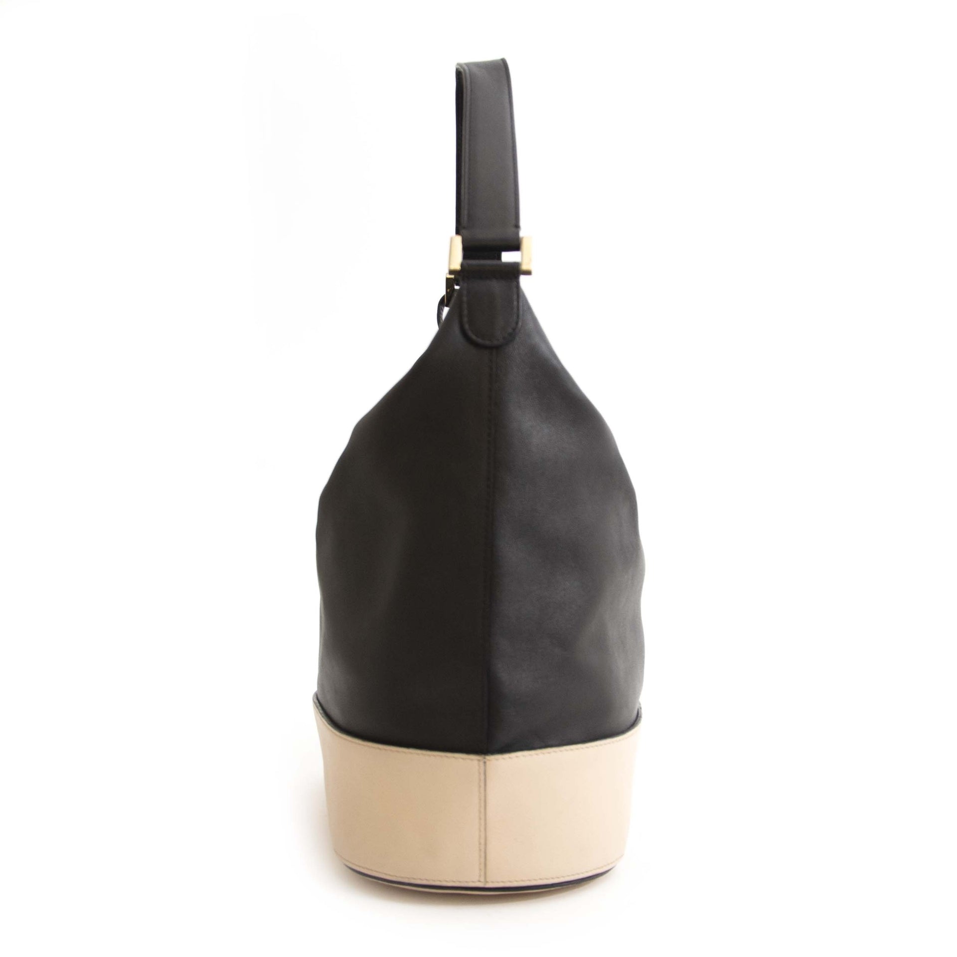 Delvaux Every D Hobo PM Allure Bicolore Noir-Nude