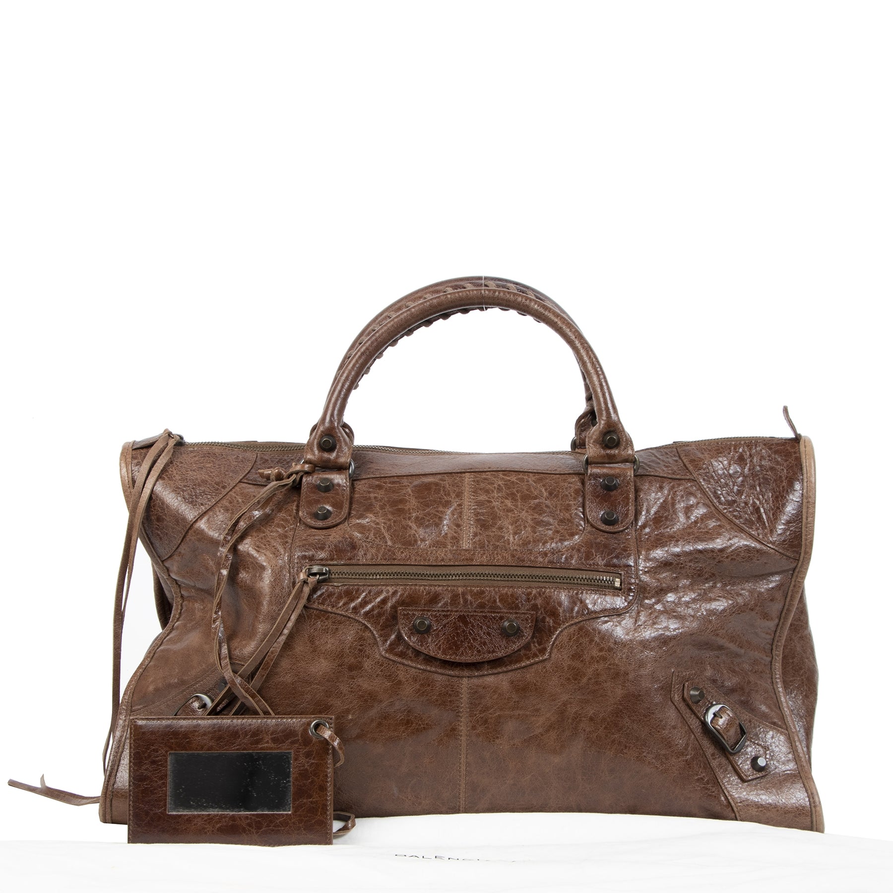 Balenciaga Work Brown Leather GHW Bag