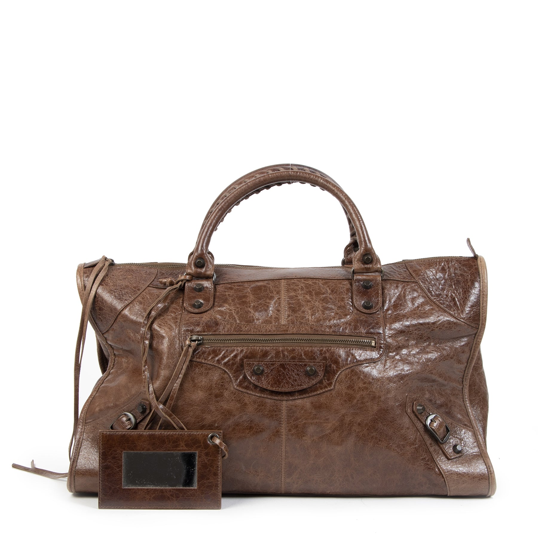 Balenciaga Work Brown Leather GHW Bag