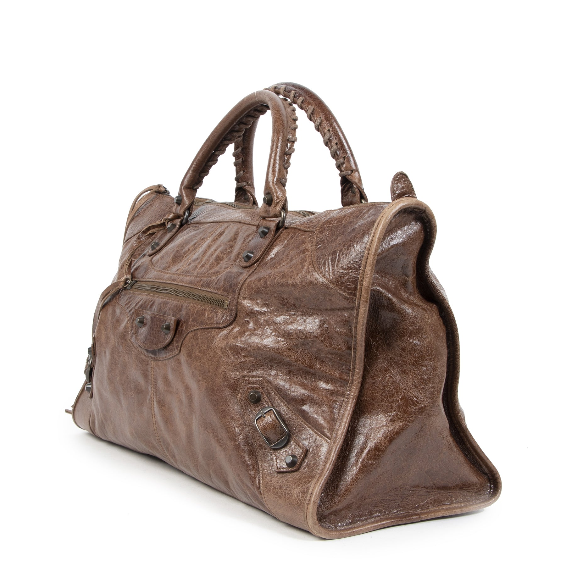 Balenciaga Work Brown Leather GHW Bag buy and sell your authentic designer bags