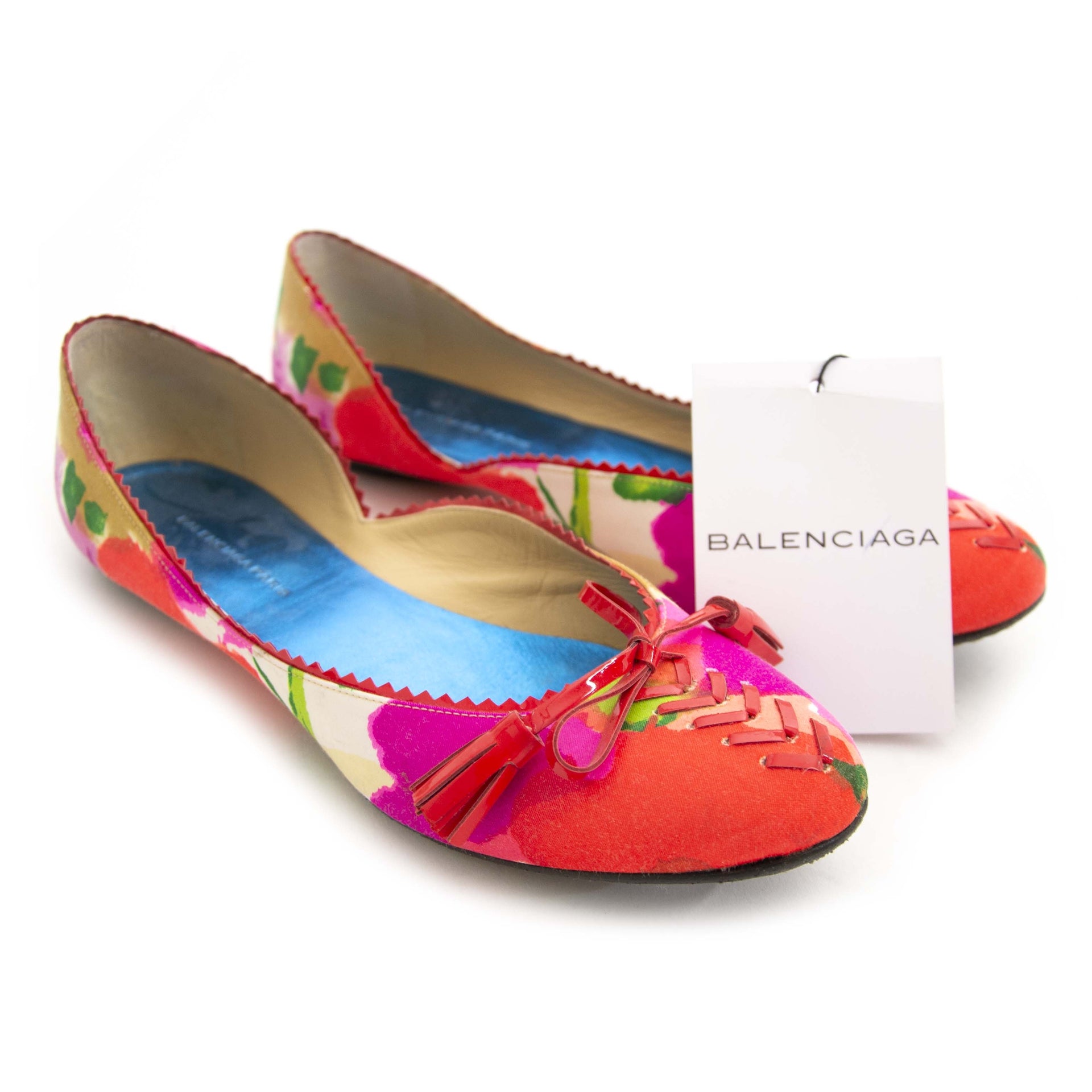 Balenciaga Floral Print Ballet Flats
