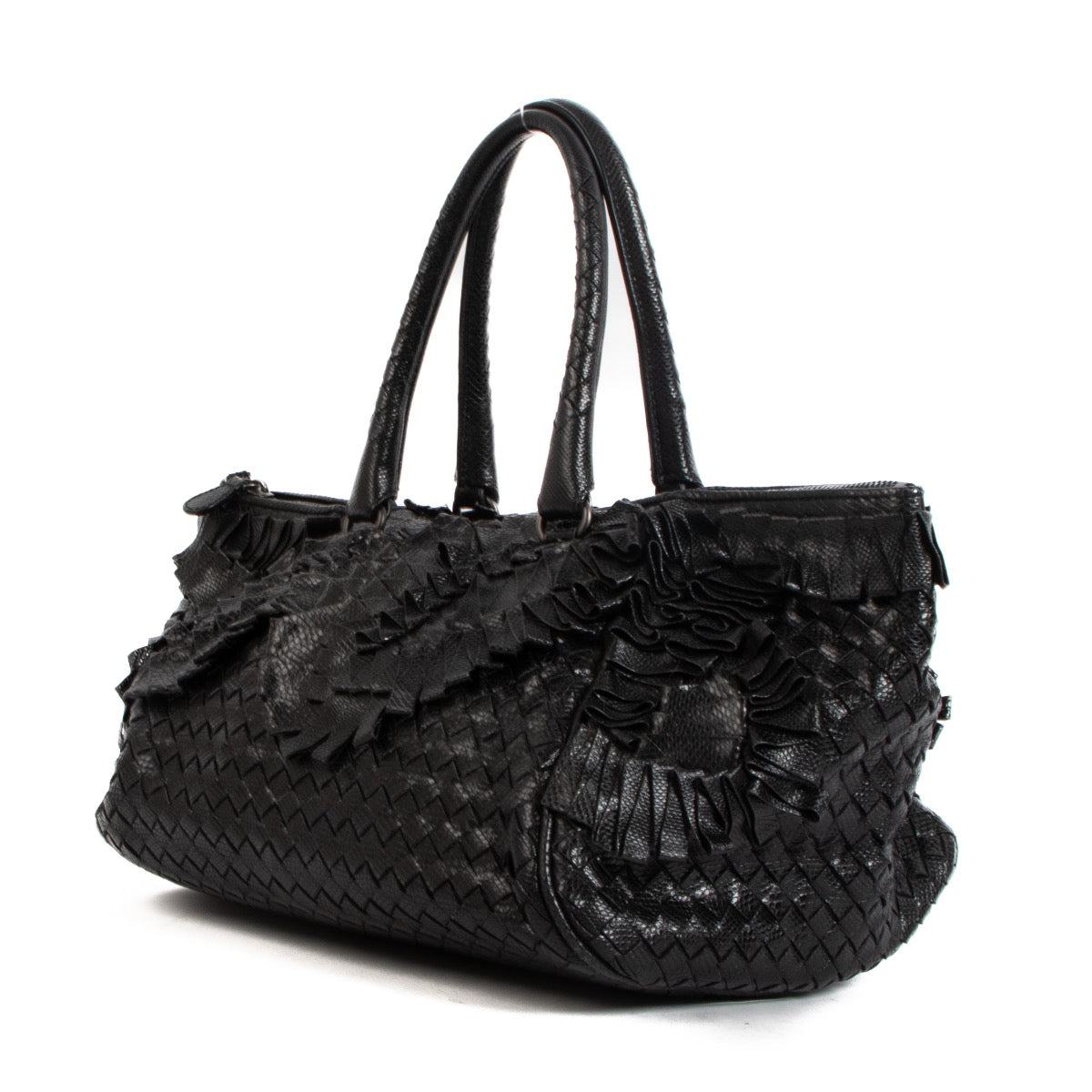 shop 100% authentic second hand Bottega Veneta Black Intrecciato Karung Chantilly on Labellov.com