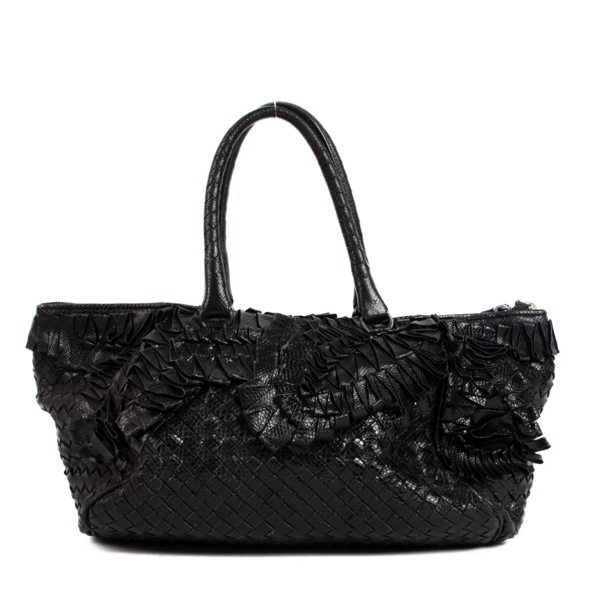 shop 100% authentic second hand Bottega Veneta Black Intrecciato Karung Chantilly on Labellov.com