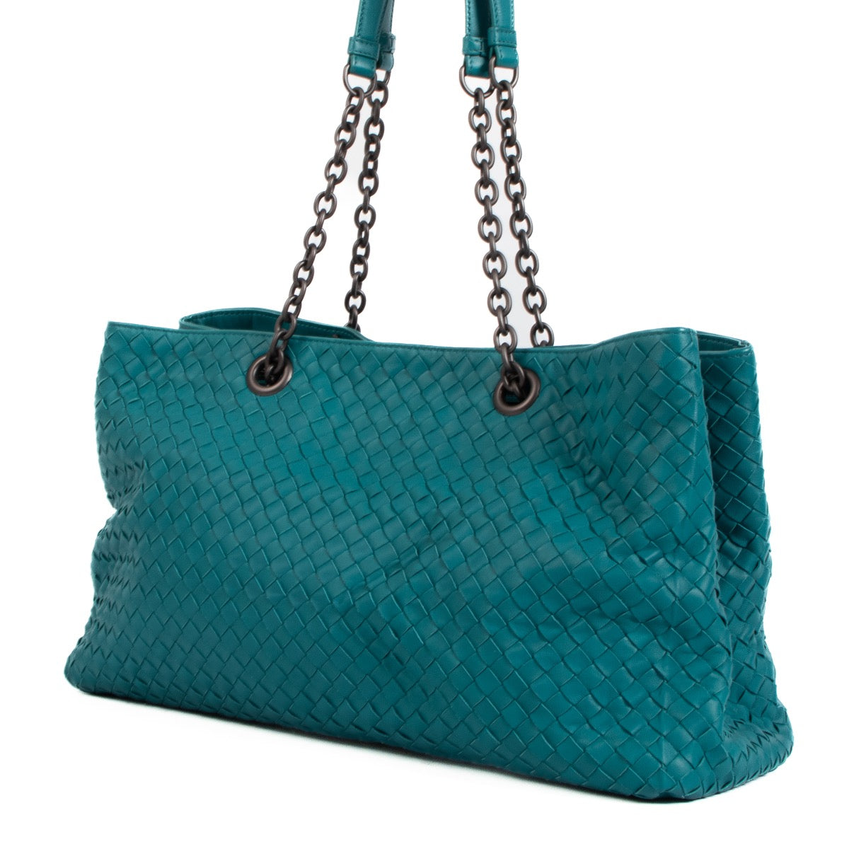 shop 100% authentic second hand Bottega Veneta Blue Intrecciato Tote Bag on Labellov.com