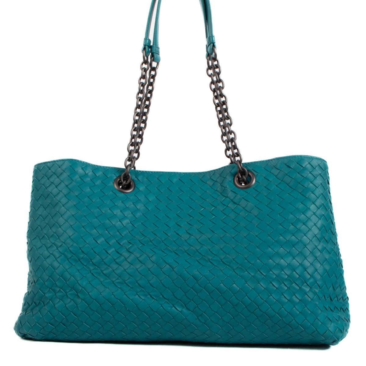 shop 100% authentic second hand Bottega Veneta Blue Intrecciato Tote Bag on Labellov.com