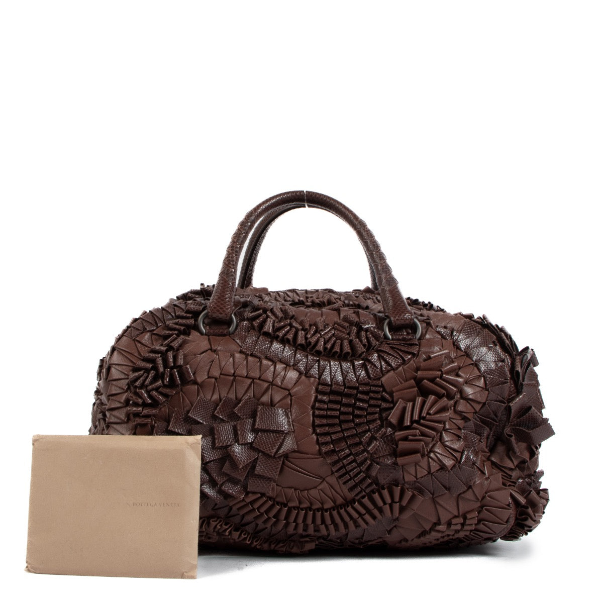 shop 100% authentic second hand Bottega Veneta Brown Intrecciato Karung Chantilly Bag on Labellov.com