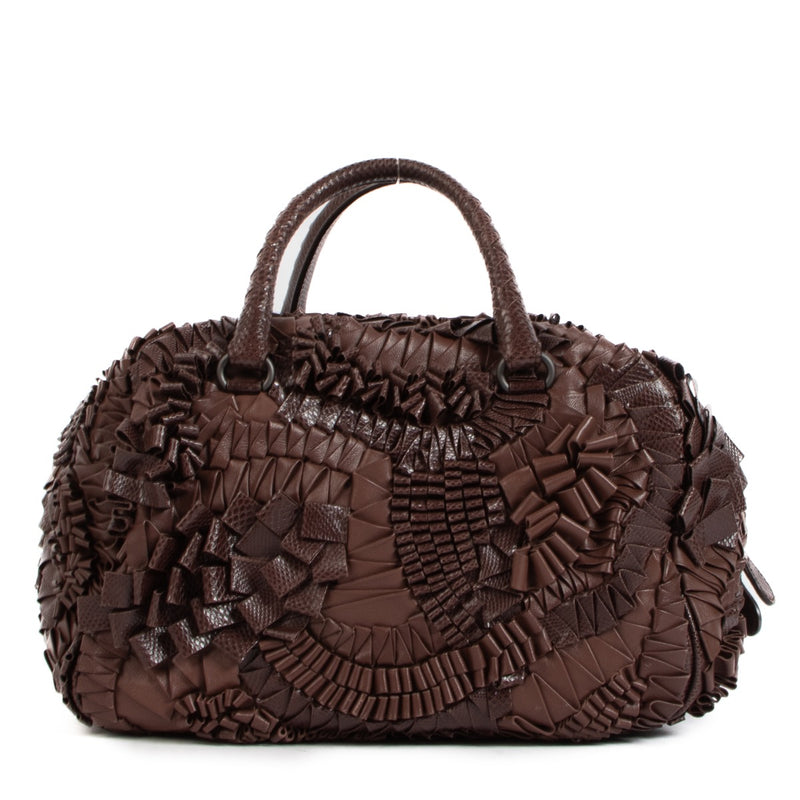 Bottega Veneta Fall/Winter 2009 Brown Intrecciato Karung San Marco Bag Limited Edition