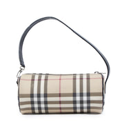 Authentieke Tweedehands Burberry London Nova Check Cylinder Bag juiste prijs veilig online shoppen luxe merken webshop winkelen Antwerpen België mode fashion