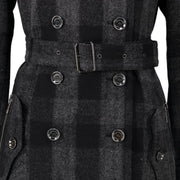Burberry Brit Grey Cotton/Wool Bentham Belted Coat - Size 38