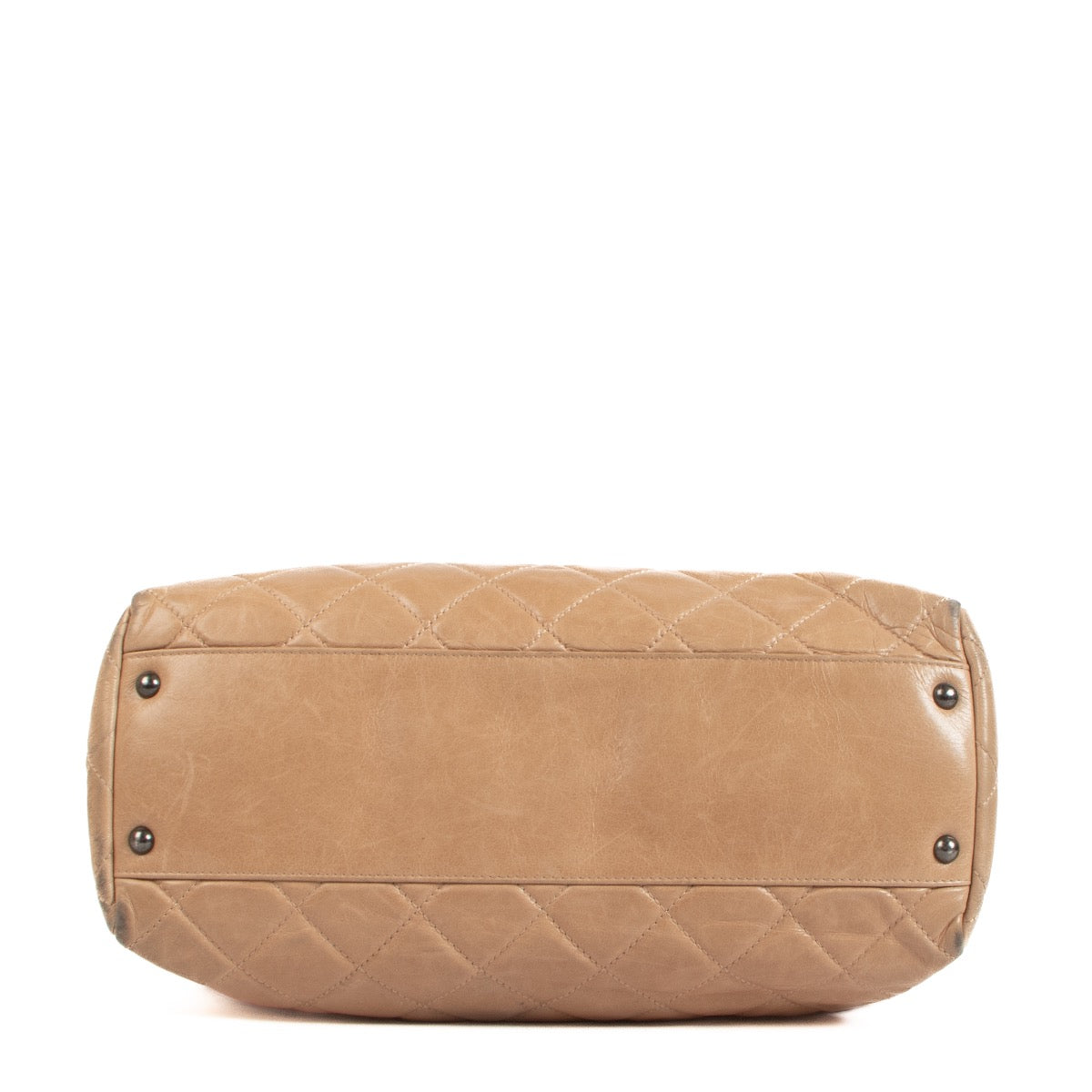 Chanel Tote Bag van geglazuurd kalfsleer in beige