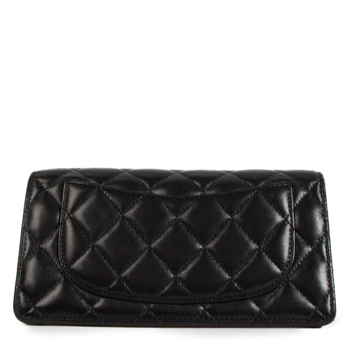 Chanel Black Lambskin Classic Long Wallet