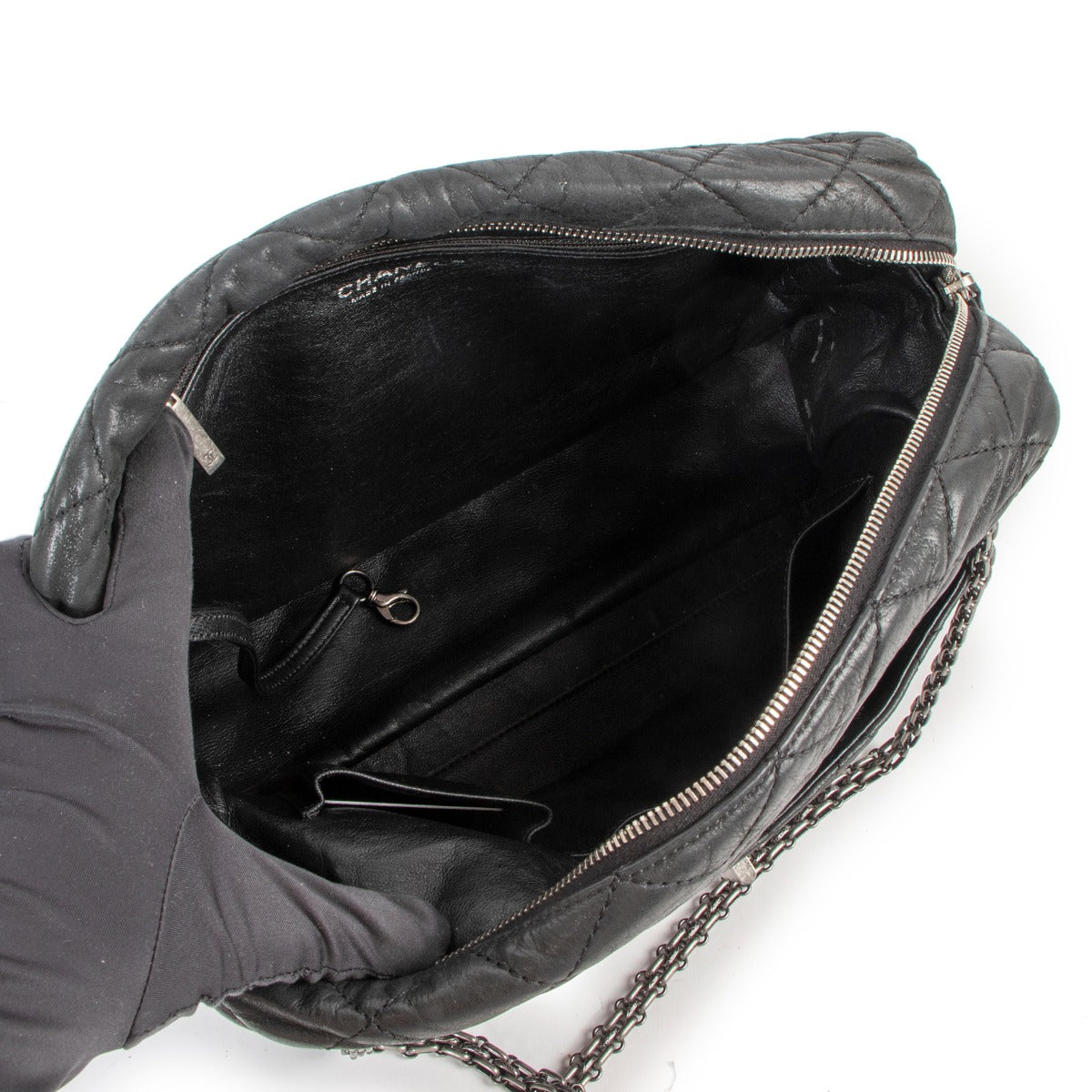 Chanel Black Shimmer 2.55 Reissue Large Camera Bag