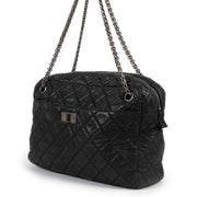 Chanel Black Shimmer 2.55 Reissue Large Camera Bag