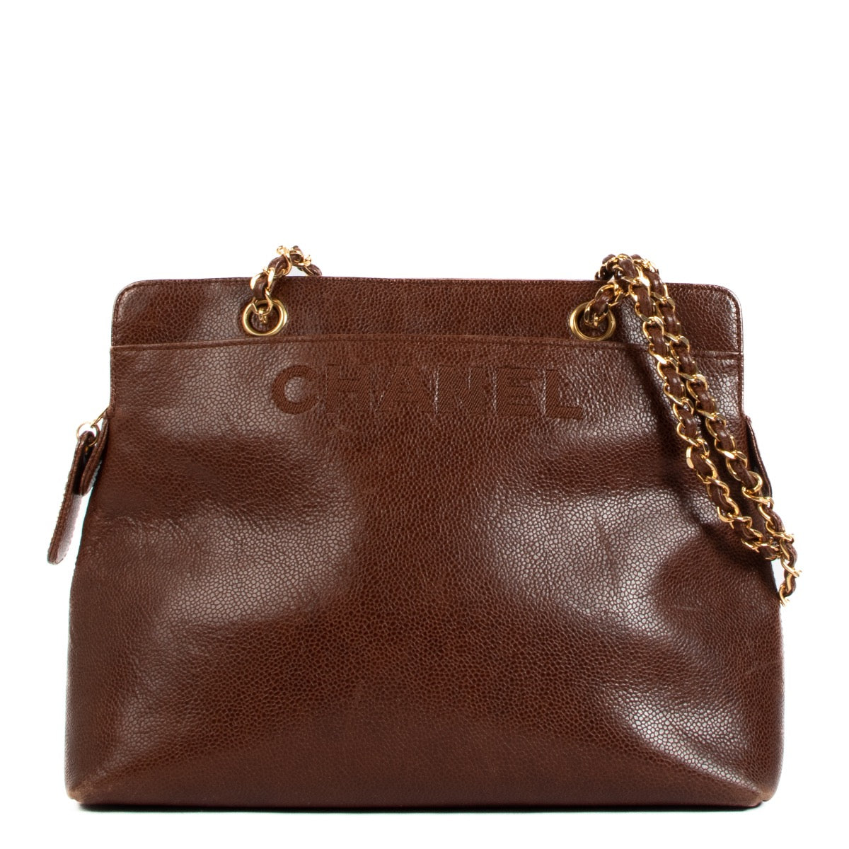 shop 100% authentic second hand Chanel Brown Logo Vintage Bag on Labellov.com