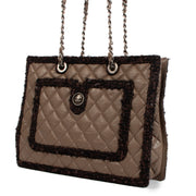 shop 100% authentic second hand Chanel Taupe Tweed Trim Tote Bag on Labellov.com