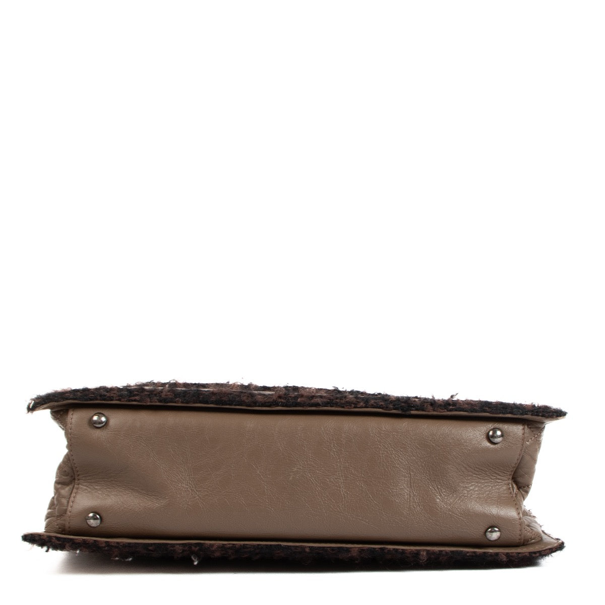 shop 100% authentic second hand Chanel Taupe Tweed Trim Tote Bag on Labellov.com