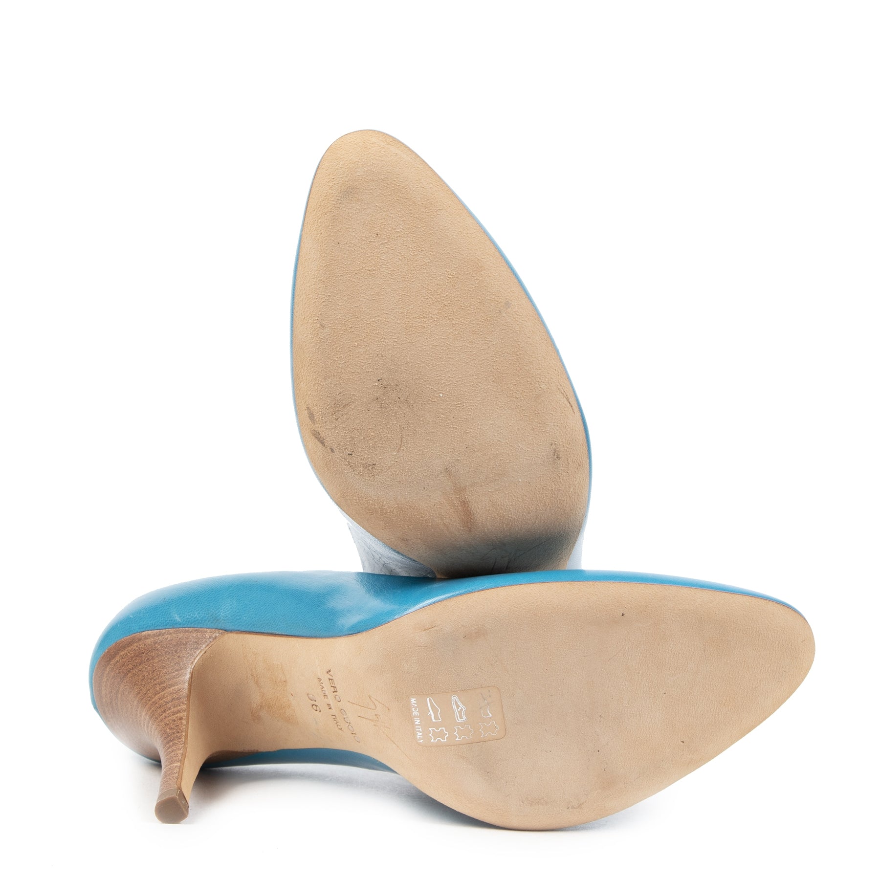 Authentic secondhand Giuseppe Zanotti Turquoise Heels - size 36 designer high heels shoes designer brands fashion luxury vintage webshop safe secure online shopping worldwide shipping