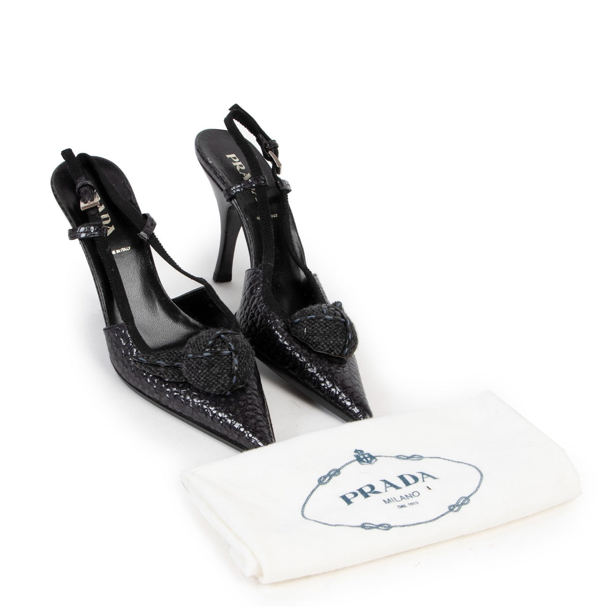 Prada Black Heels - size 36 now available and in good condition online or in store in Antwerp city.