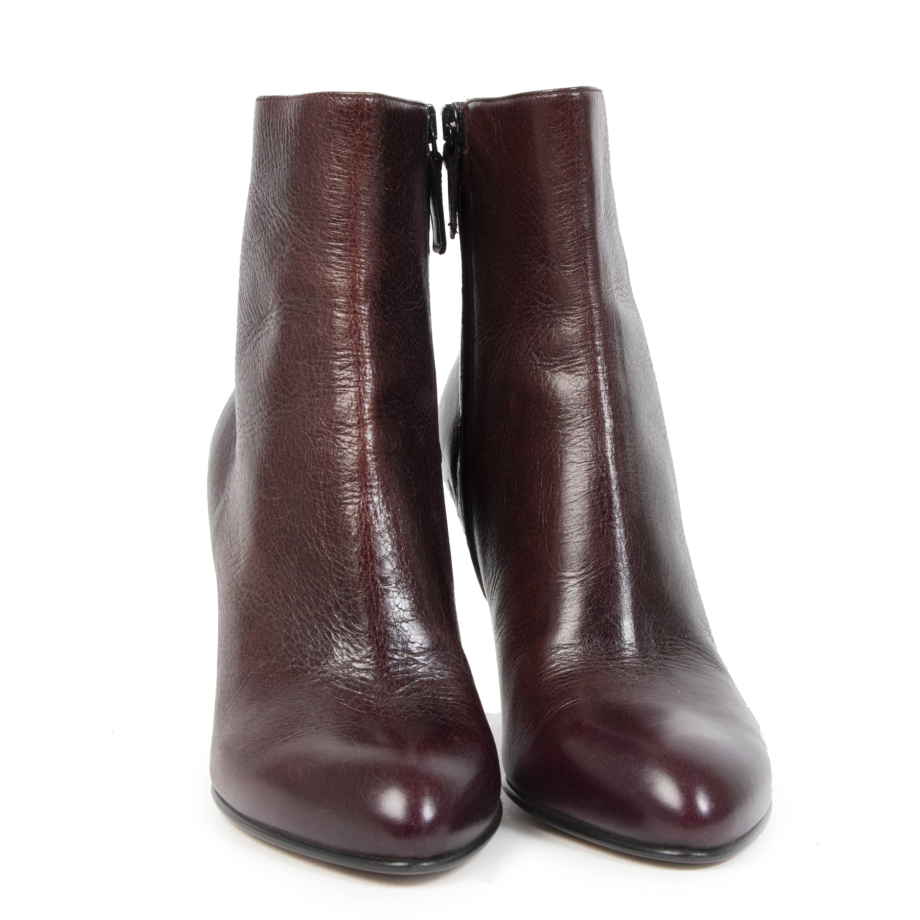 acheter en linge seconde Prada Bordeaux Brown Ankle Boots - size 36,5