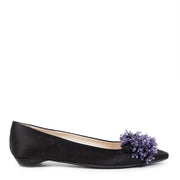 Authentieke Tweedehands Prada Silk Beaded Ballet Flats - Size 36 Prada ballerina's zwart maat 36 juiste prijs veilig online shoppen luxe merken webshop winkelen Antwerpen België mode fashion