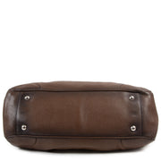 Prada Brown Two Tone Leather Frame Bag online at the best price