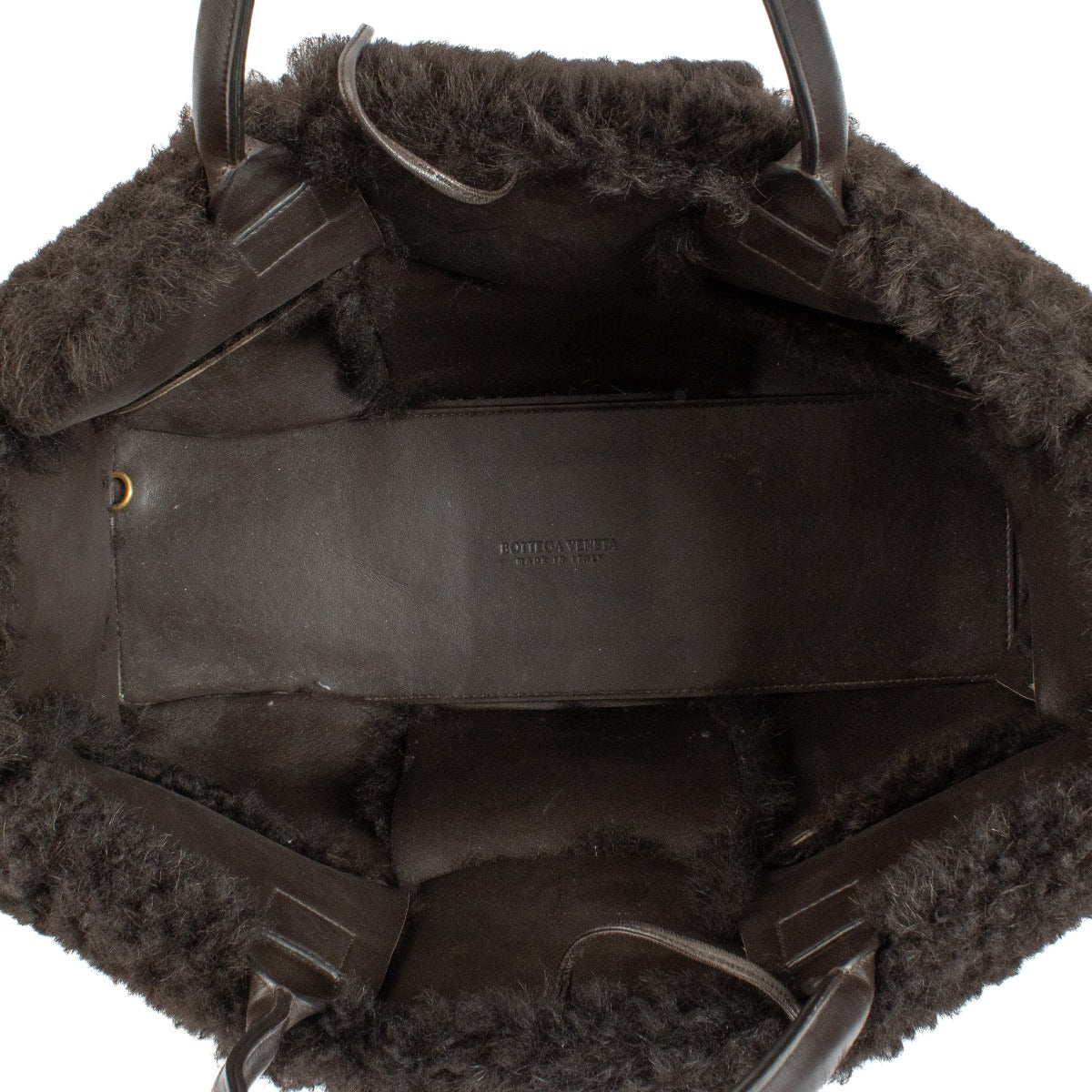 Bottega Veneta Fondant Shearling Medium Arco Tas