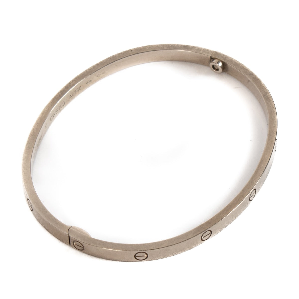 Bracelet LOVE Cartier or blanc petit modèle - Taille 17